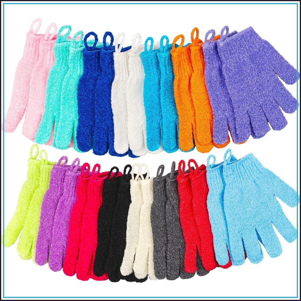 Exfoliating Scrub Mens - 30 Pcs Exfoliating Gloves for Shower,