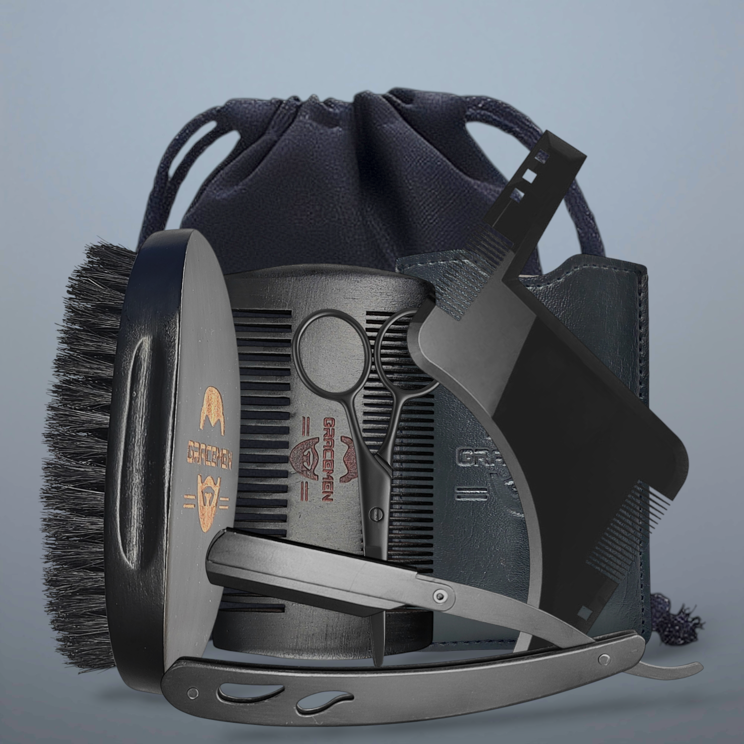 Men'S Grooming Bag - Gracemen Beard Kit - Grooming Set