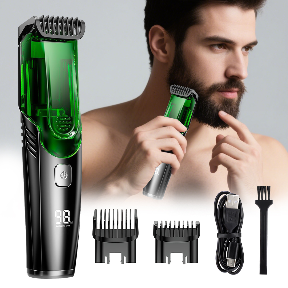 Men'S Grooming Ear Hair - Vacuum Beard Trimme Men's Beard Shaver