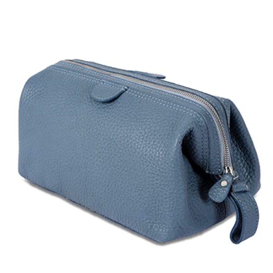 Men'S Grooming Bag - Premium Buffalo Leather Toiletry Bag for