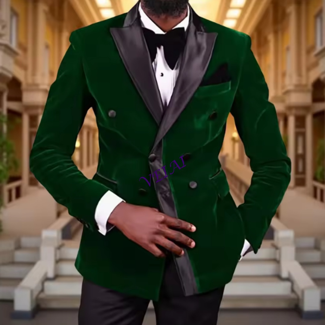 Jack Men'S Grooming - CustomizedVelvet Double Breasted Men Suits for