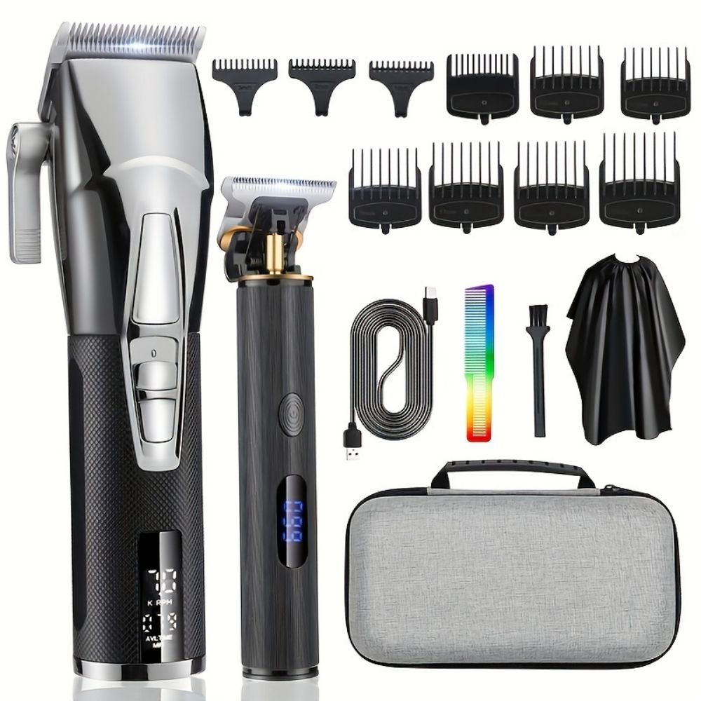 Men'S Grooming Bag - Professional Cordless Hair Clippers For Men