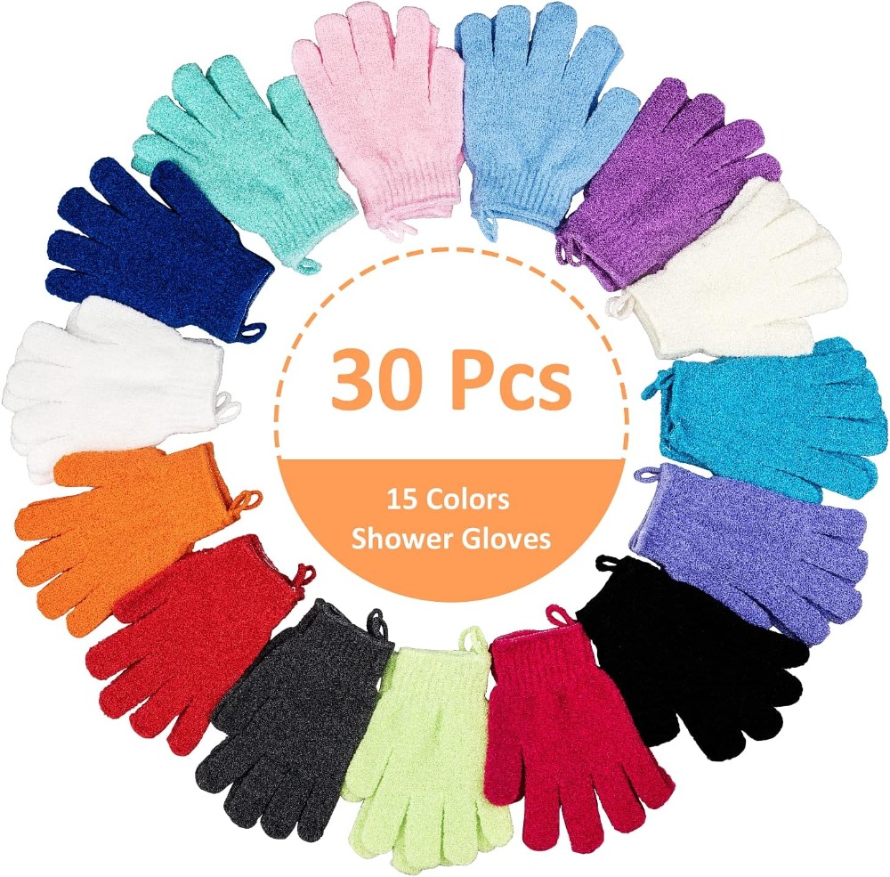 30 Pcs Exfoliating Gloves for  - Exfoliating Scrub Mens ulasan dan harga