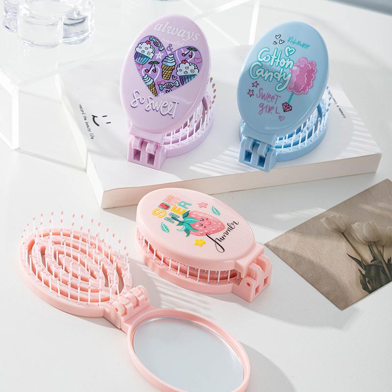 【L】Folding Hair Comb Brush 2in - Men'S Grooming Mirror ulasan dan harga