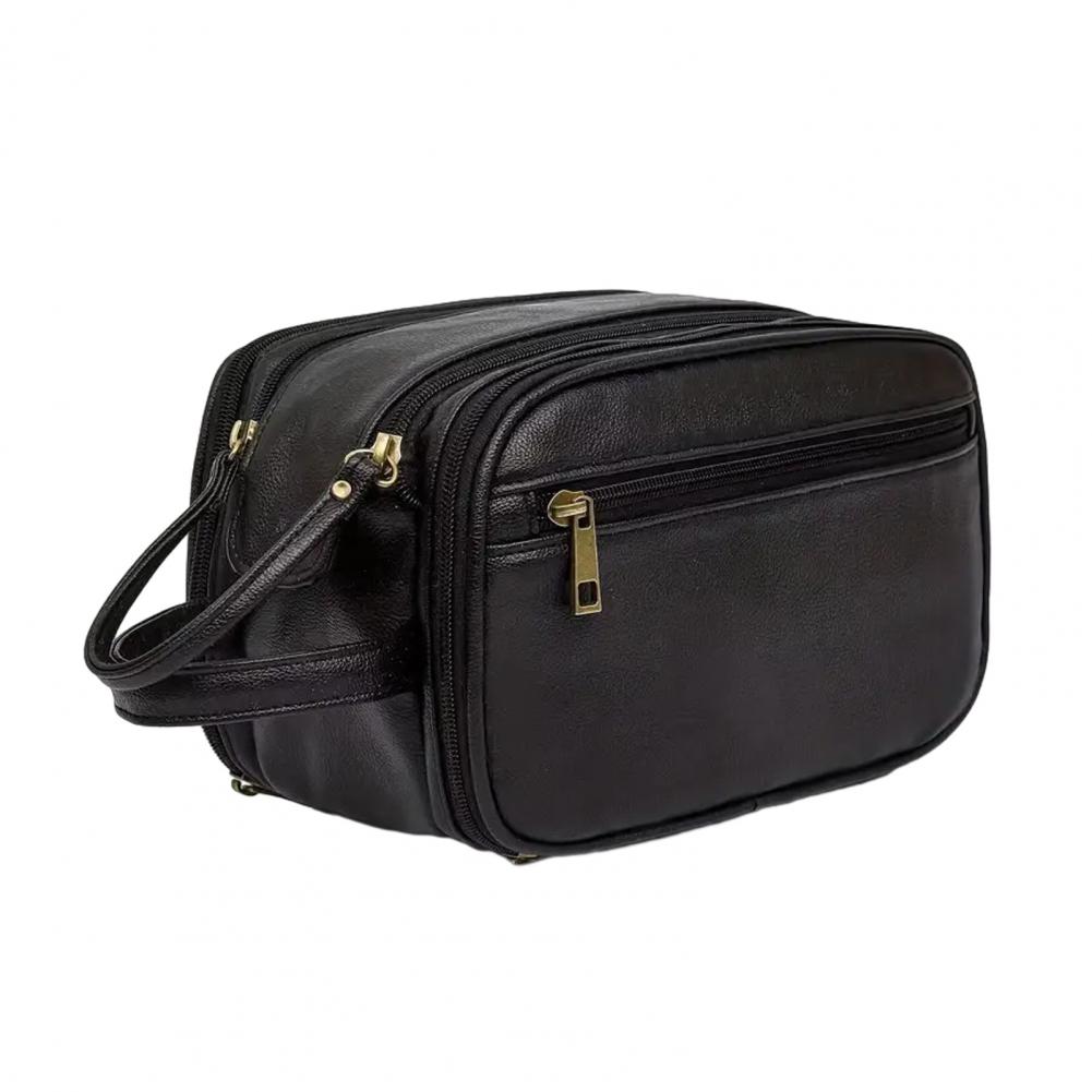 Travel Makeup Bag Faux Leather - Men'S Grooming Bag ulasan dan harga