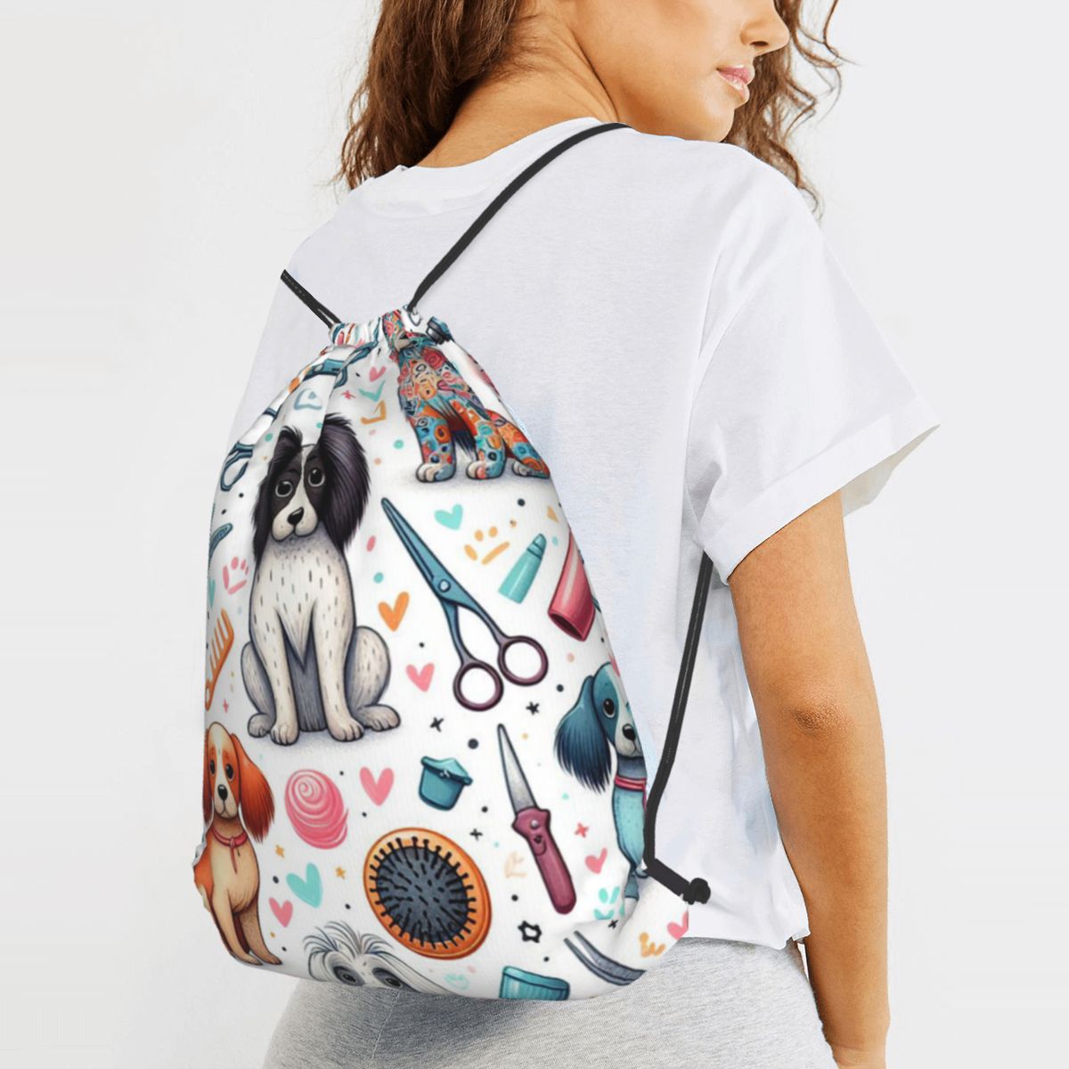Dog Grooming Printed Backpacks - Men'S Grooming Bag ulasan dan harga