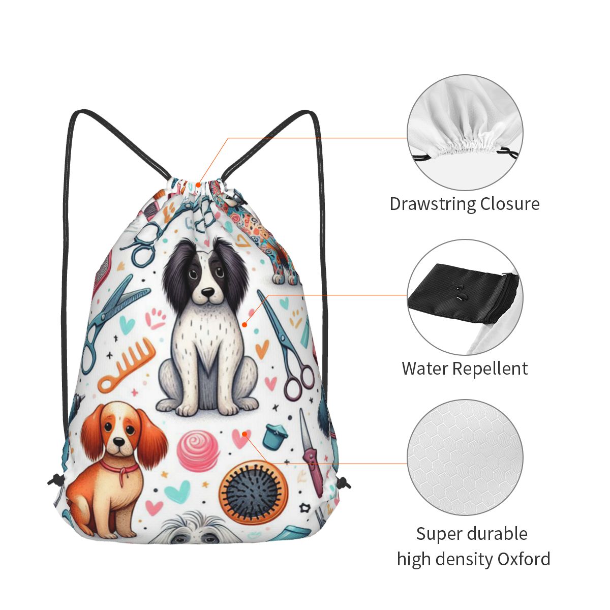 Dog Grooming Printed Backpacks - Men'S Grooming Bag ulasan dan harga