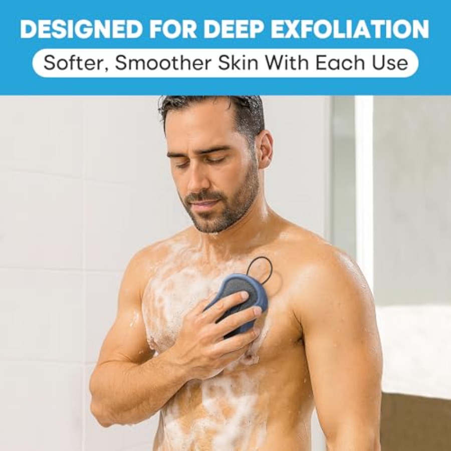 Shower Scrubber for Body 2-in- - Exfoliating Scrub Mens ulasan dan harga