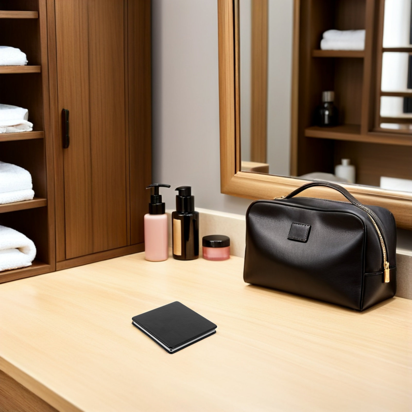 Folding Compact Mirror 8Cm Por - Men'S Grooming Mirror ulasan dan harga