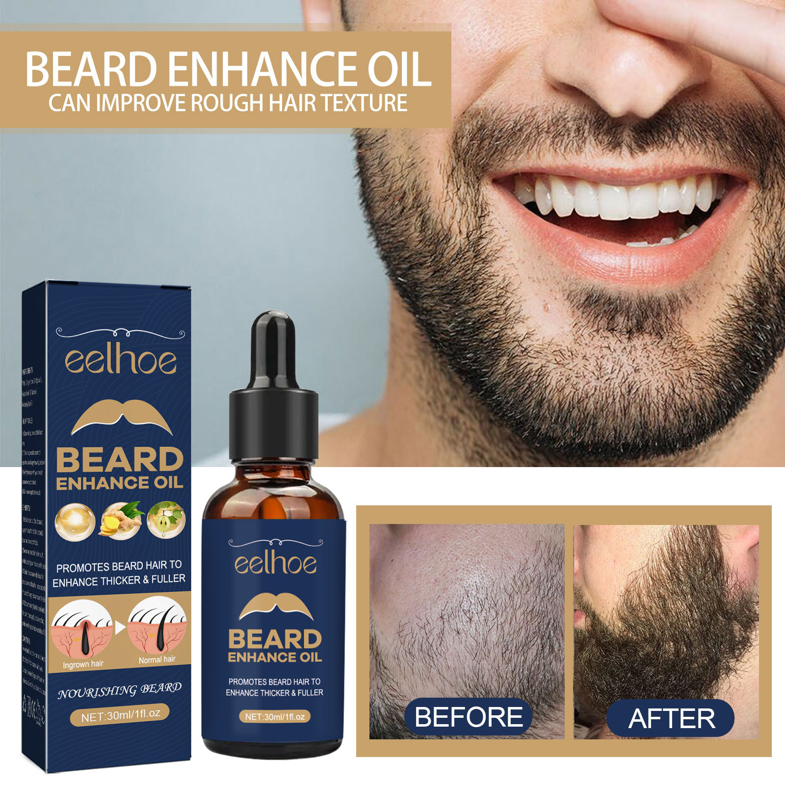 Beard Growth Oil for Men Hair  - Men'S Grooming Products ulasan dan harga