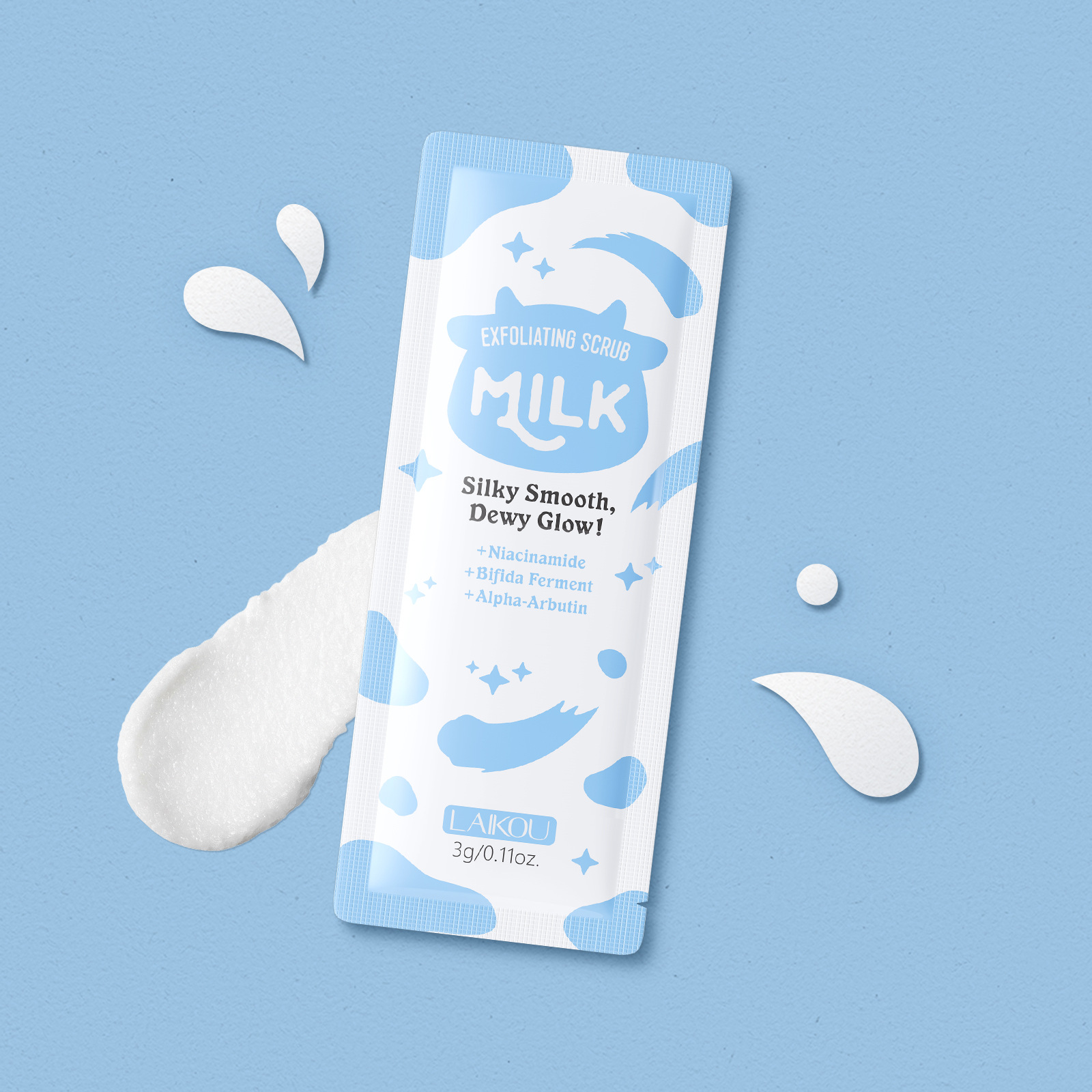 LAIKOU Milk Body Scrub 3g 10Pa - Exfoliating Scrub Mens ulasan dan harga