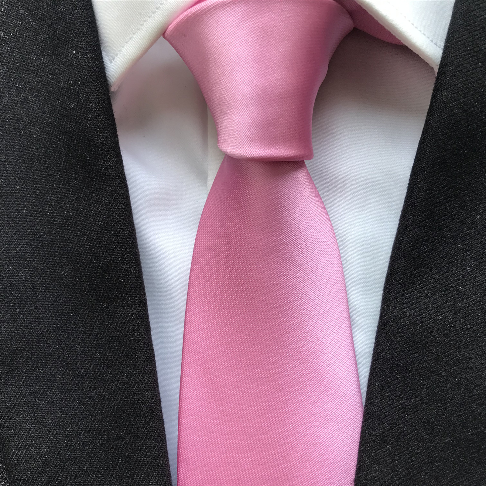 Men's Ties Solid Pink Neck Tie - Men'S Grooming Pictures ulasan dan harga