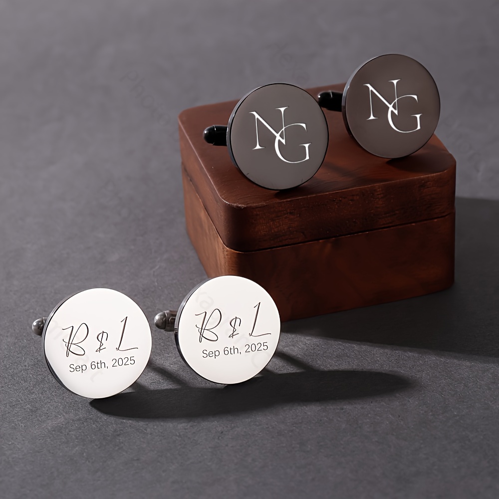 1pair Personalised Name Cuffli - Men Grooming Usa ulasan dan harga