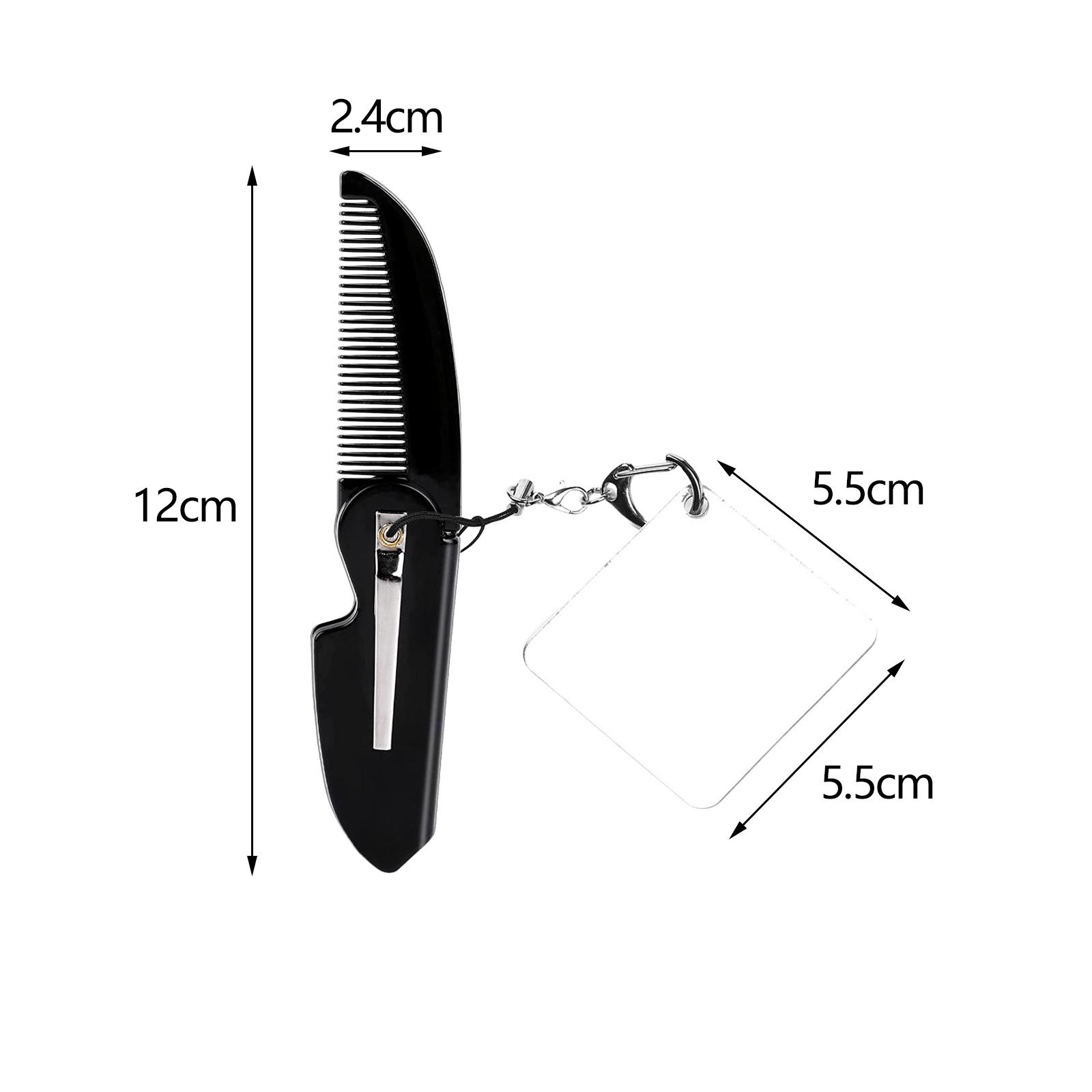 Folding Pocket Comb Hairdressi - Men'S Grooming Mirror ulasan dan harga