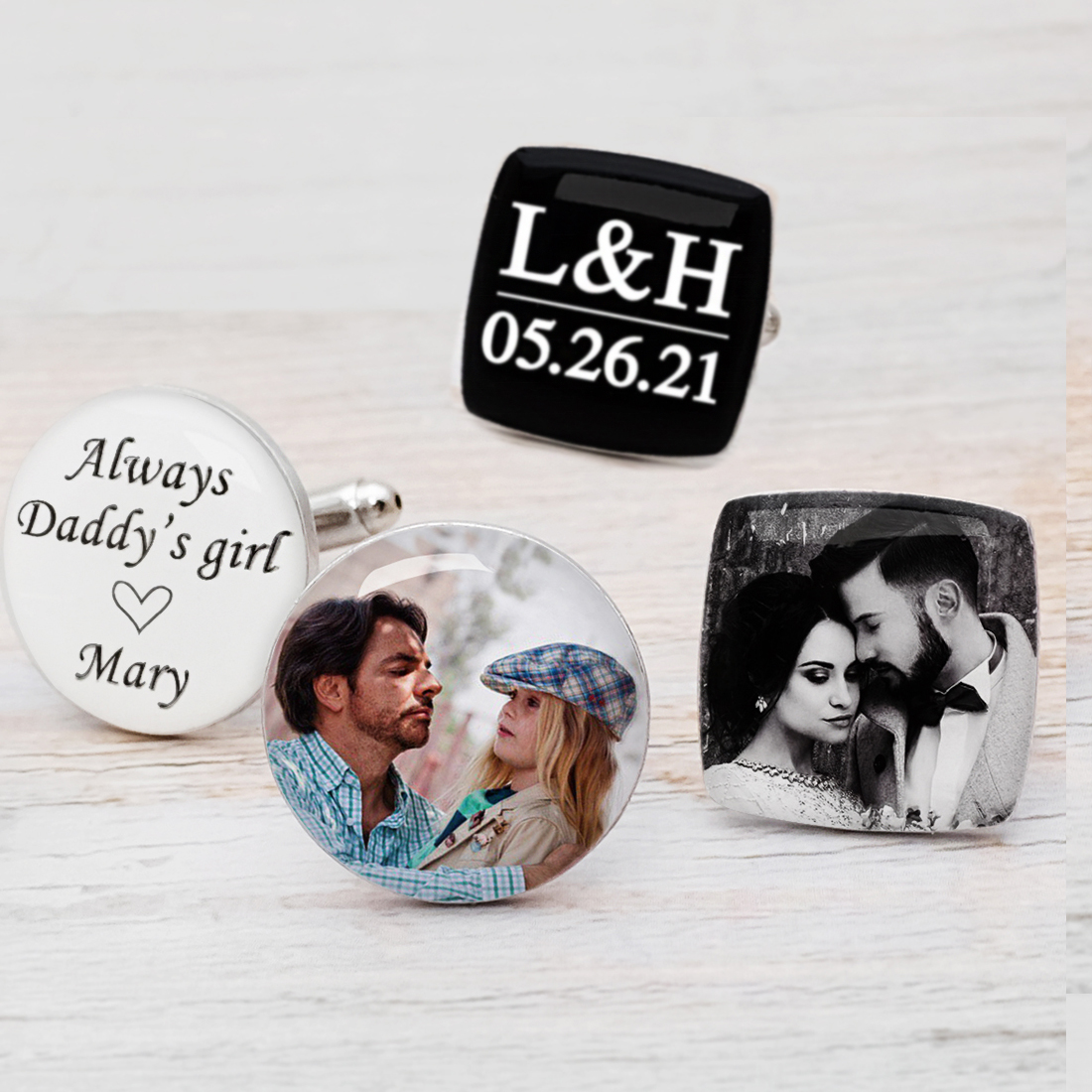 Custom Photo Cufflinks Picture - Men'S Grooming Pictures ulasan dan harga