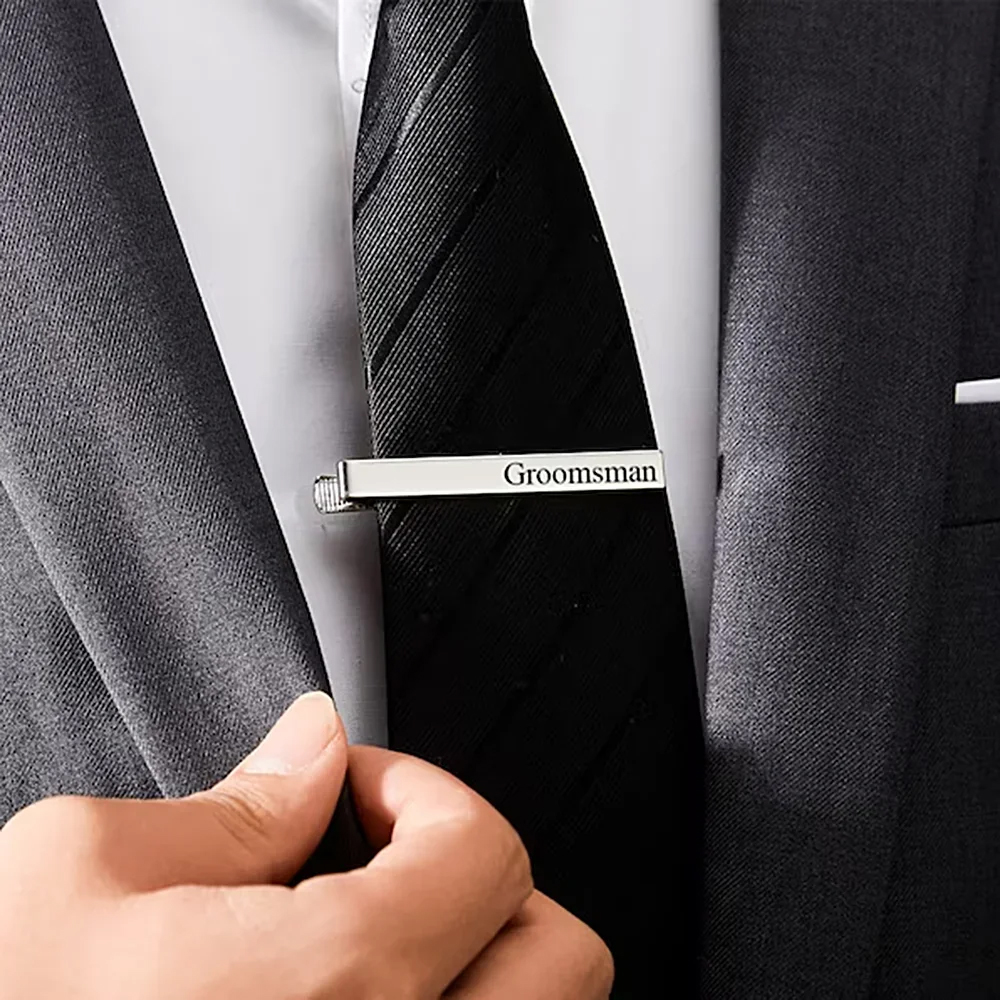 New Custom Carved Name Tie Cli - Men Grooming Usa ulasan dan harga