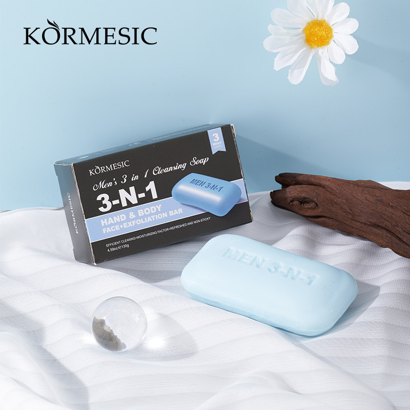 Men's 3-in-1 Cleansing Bar Soa - Exfoliating Scrub Mens ulasan dan harga