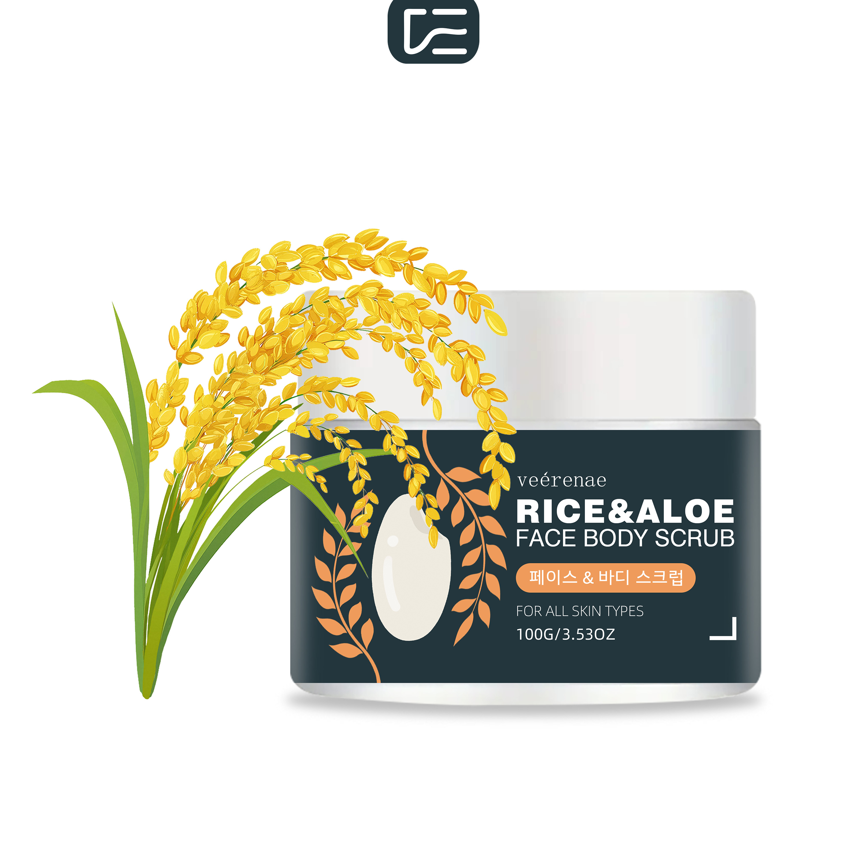 RICE & ALOE FACE BODY SCRUB, : - Exfoliating Scrub Mens ulasan dan harga