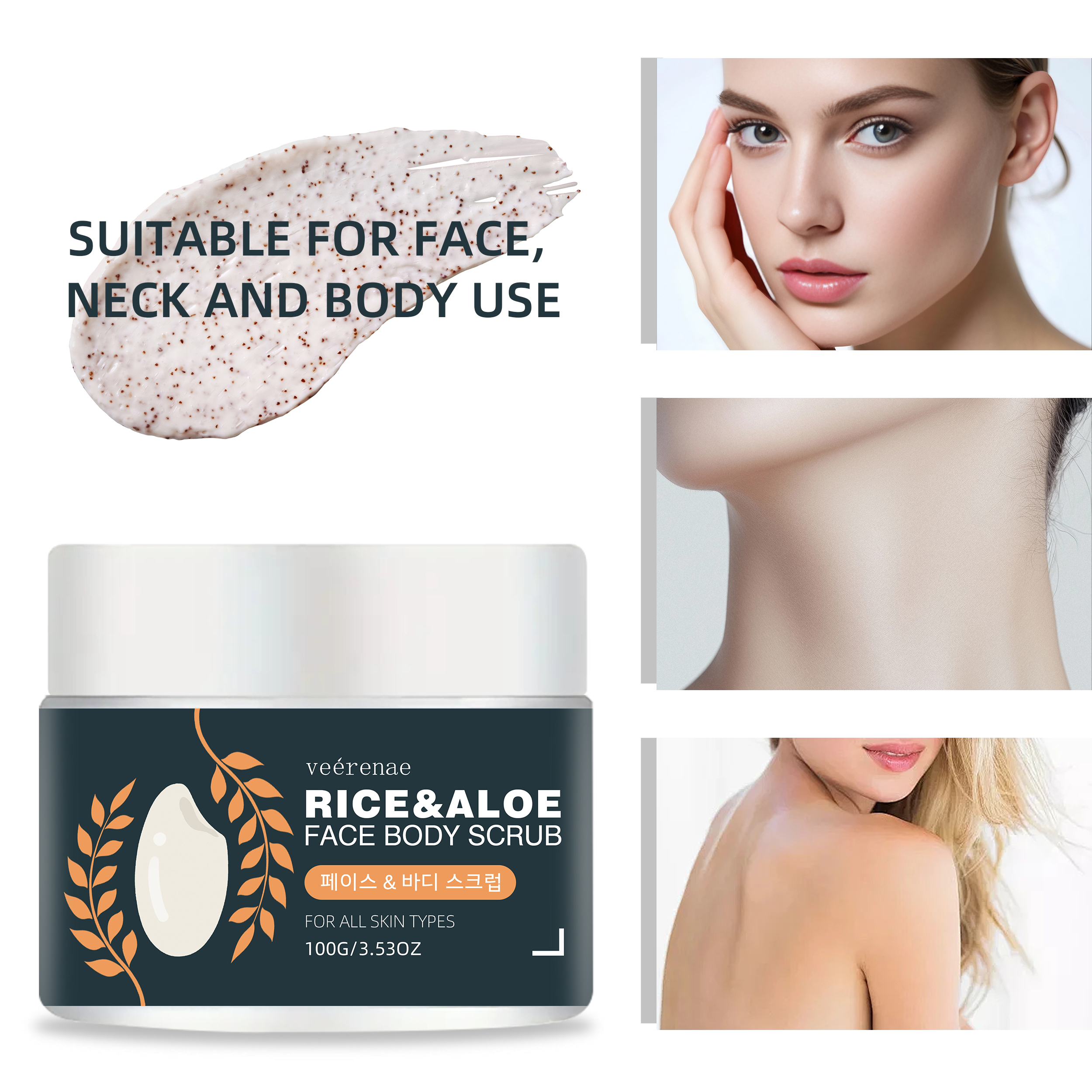 RICE & ALOE FACE BODY SCRUB, : - Exfoliating Scrub Mens ulasan dan harga