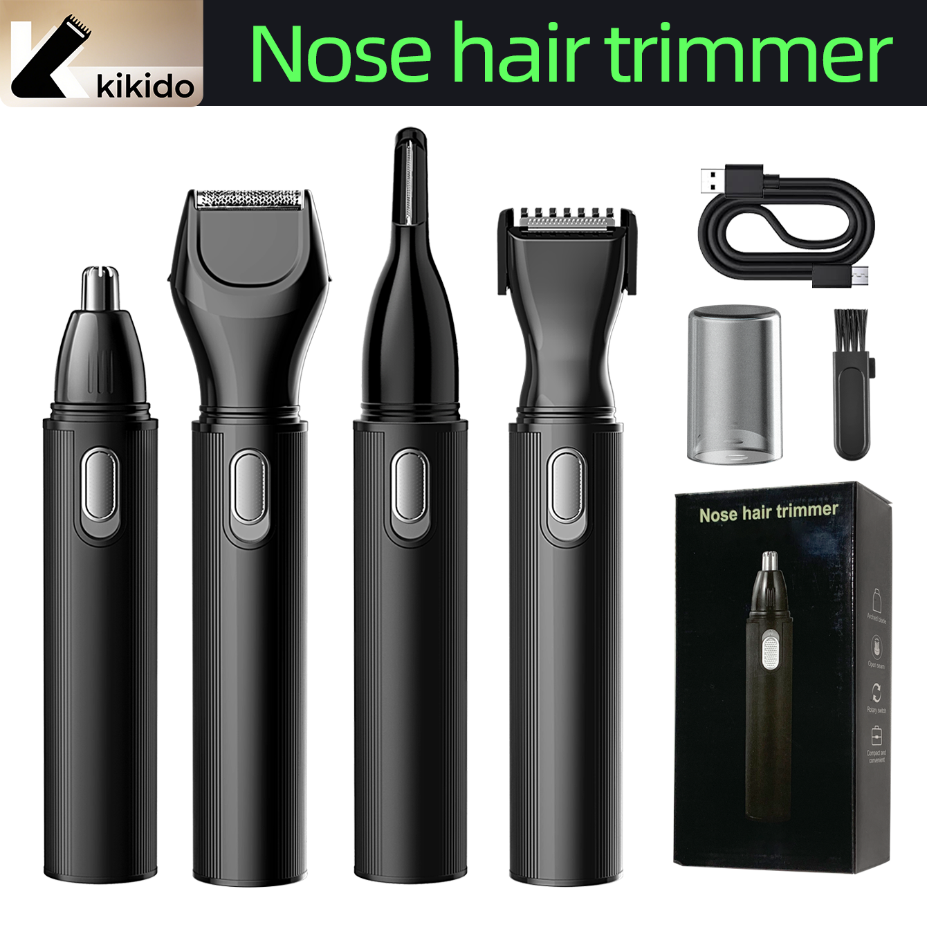 KIKIDO 4 in 1 Nose Hair Trimme - Men'S Beard Grooming ulasan dan harga