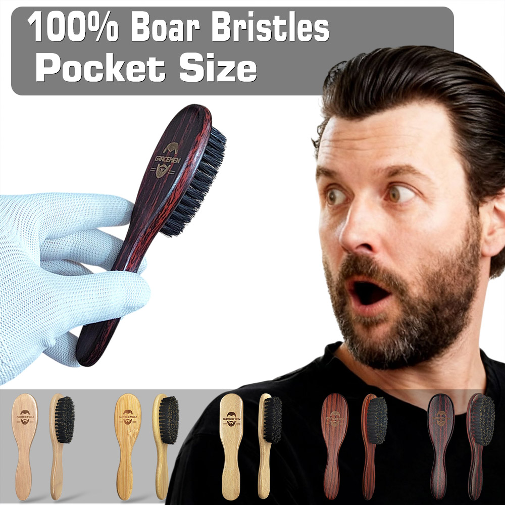 Mini Boar Bristle Beard Brush  - Men'S Grooming Pictures ulasan dan harga