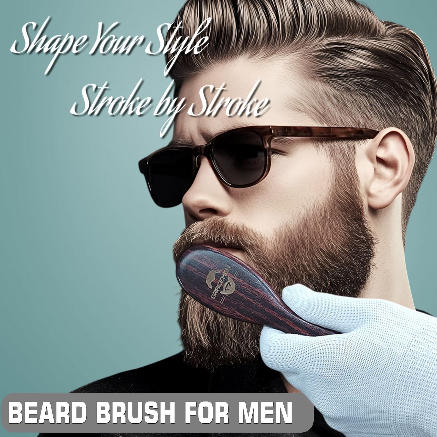 Mini Boar Bristle Beard Brush  - Men'S Grooming Pictures ulasan dan harga