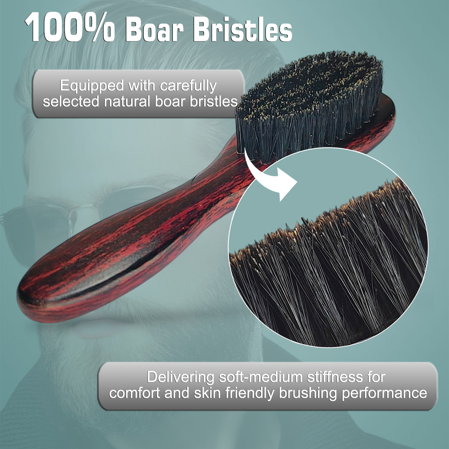 Mini Boar Bristle Beard Brush  - Men'S Grooming Pictures ulasan dan harga