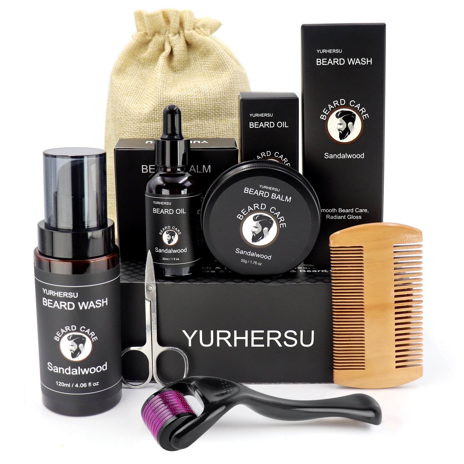 7Pcs Beard Care Kit for Men, G - Men'S Grooming Bag ulasan dan harga